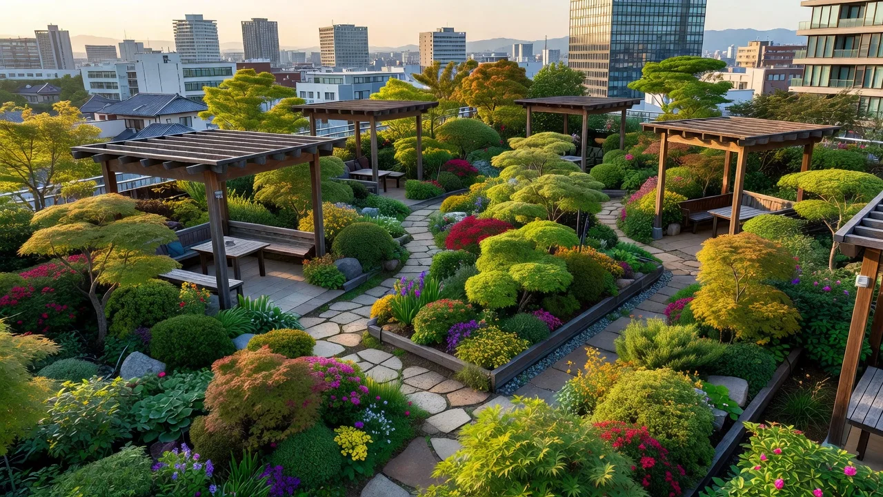 集約型屋上庭園
